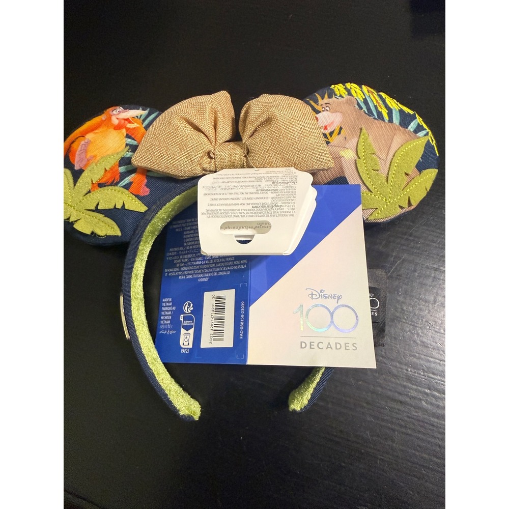 Disney 100 Decades The Jungle Book Ear‎ Headband 1960s Limited Release NWT